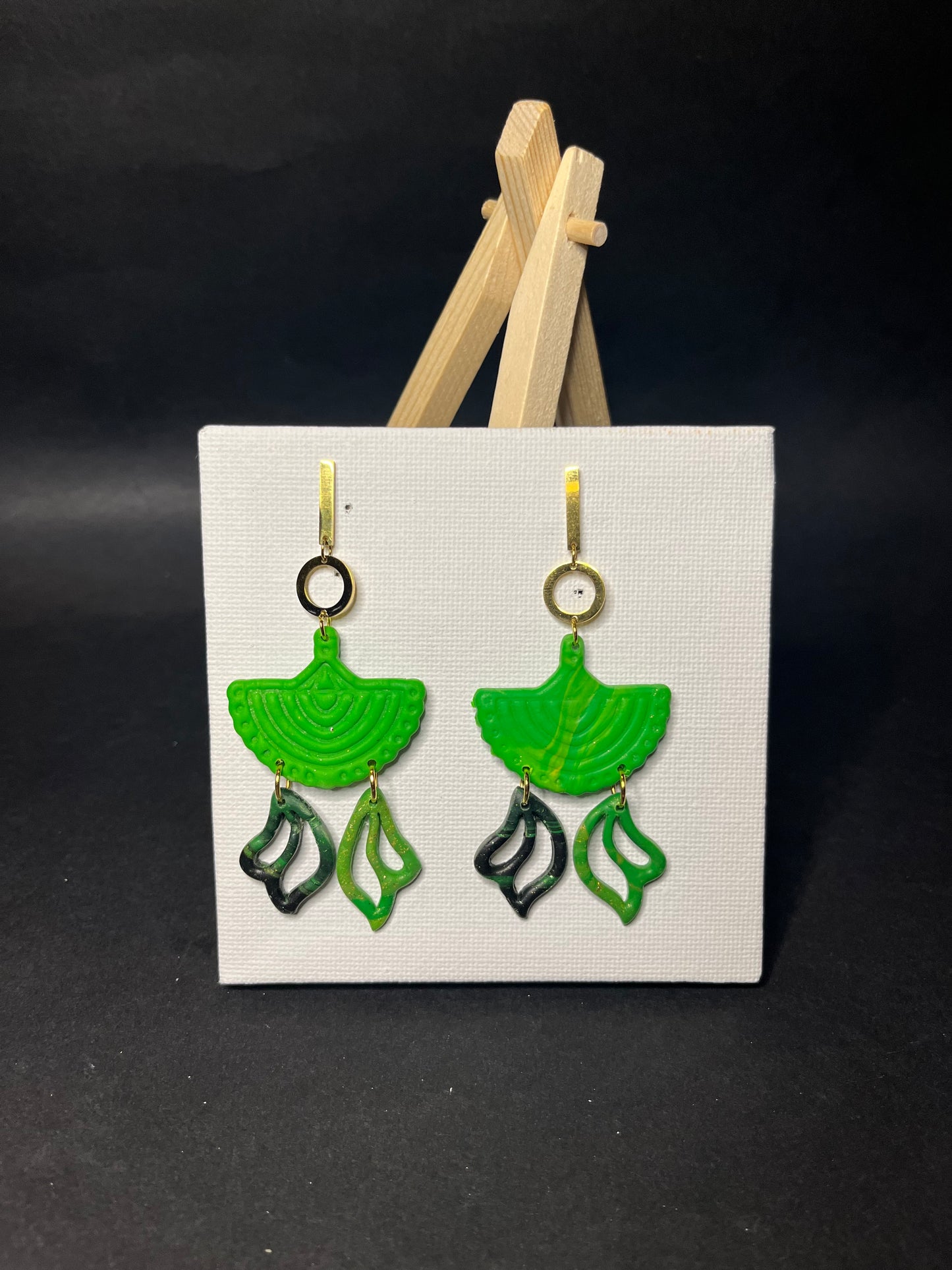 Pendiente Abanico de Hojas