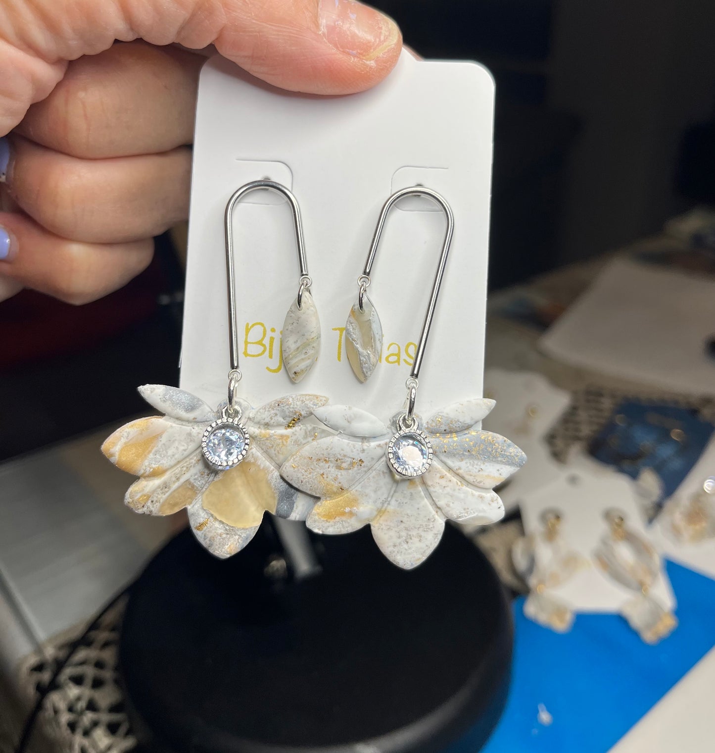 Pendiente Mármol Brillante