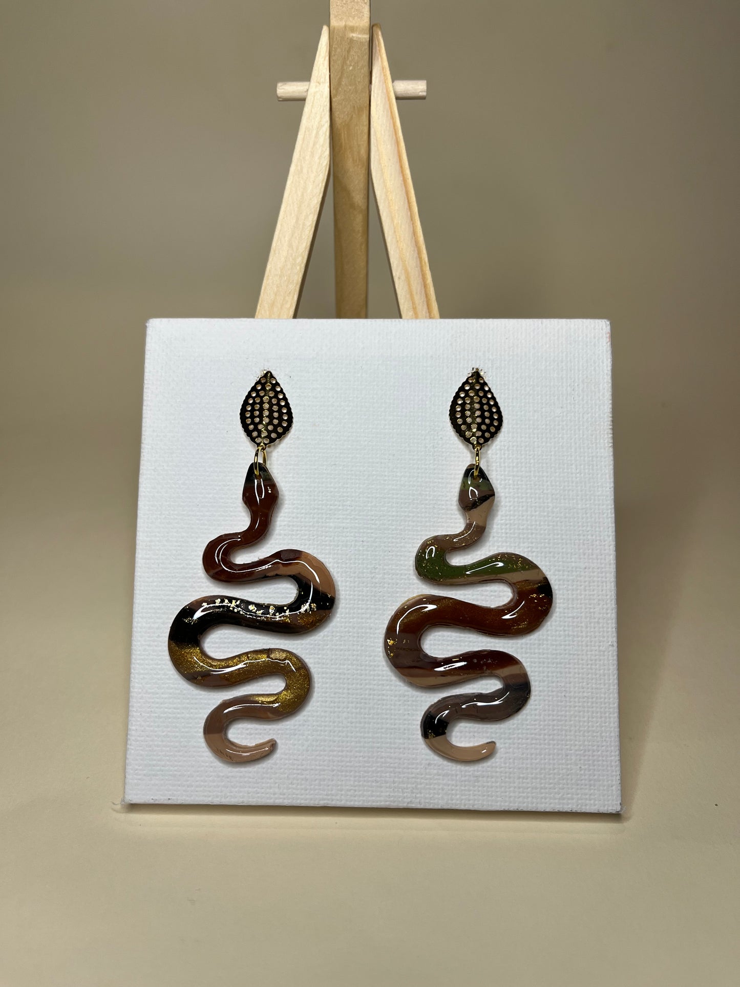 Pendientes Serpiente Oro