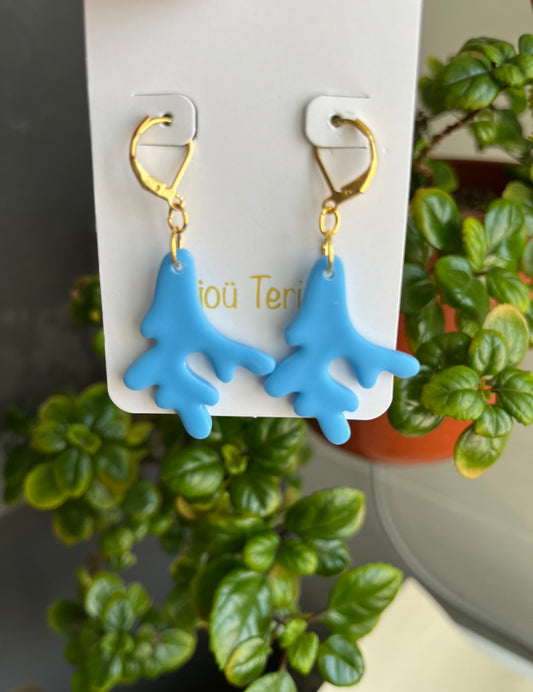 Pendiente Coral Azul Modelo 1