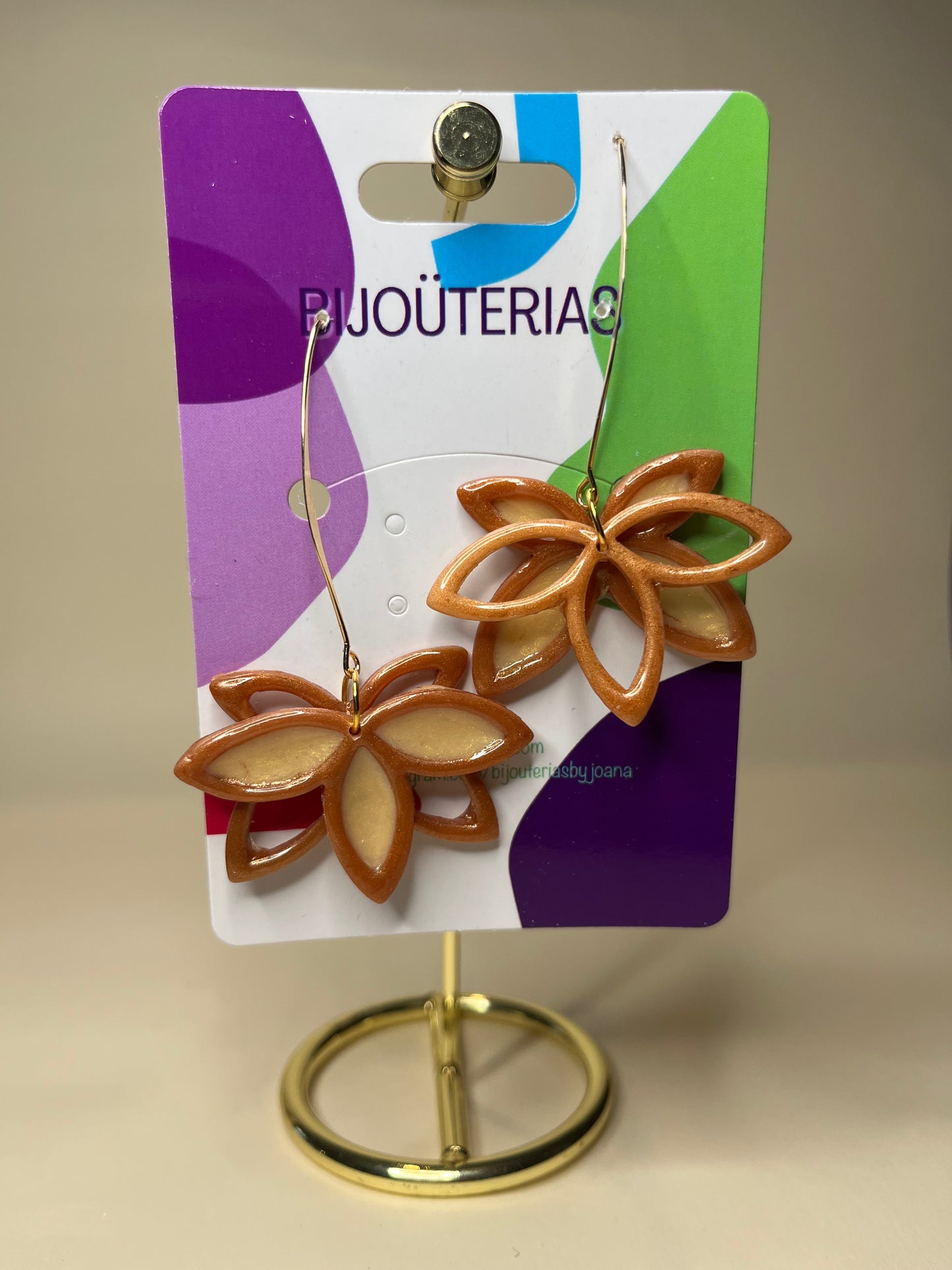 Pendientes Flor Calada Oro