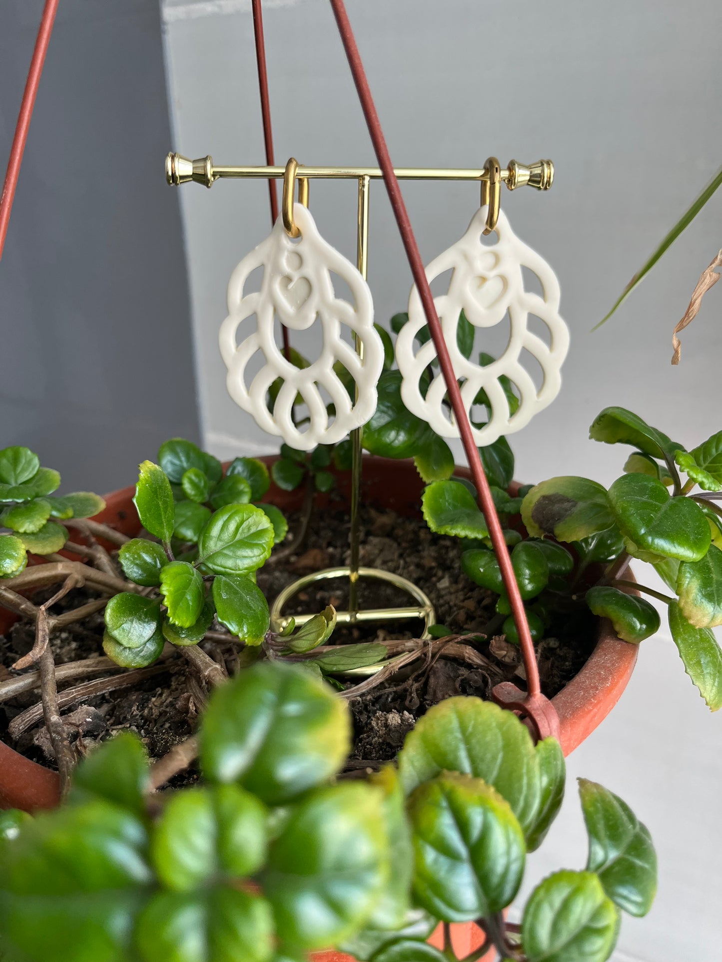 Pendiente Aire Beige