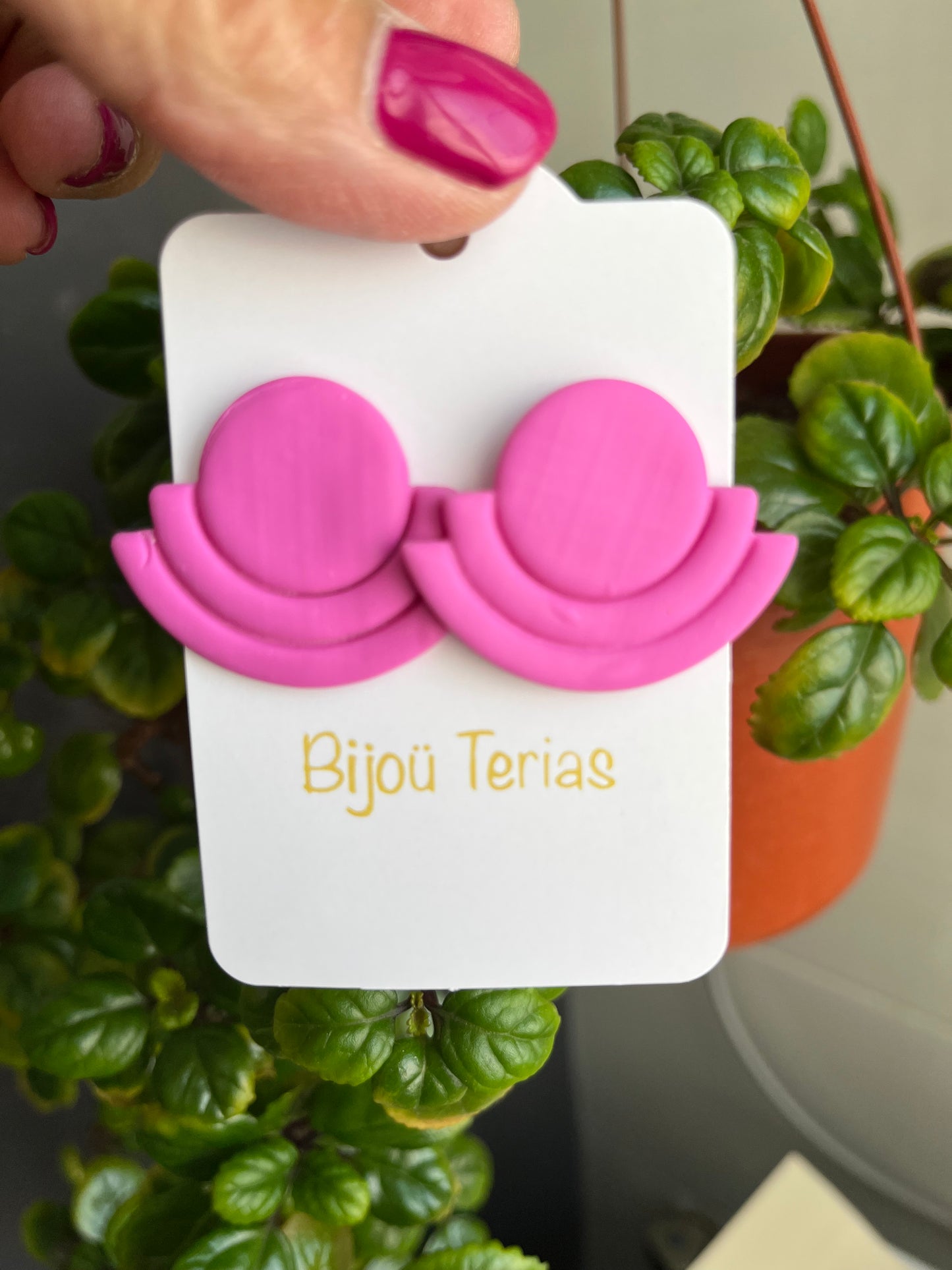 Pendiente Gladis Fucsia