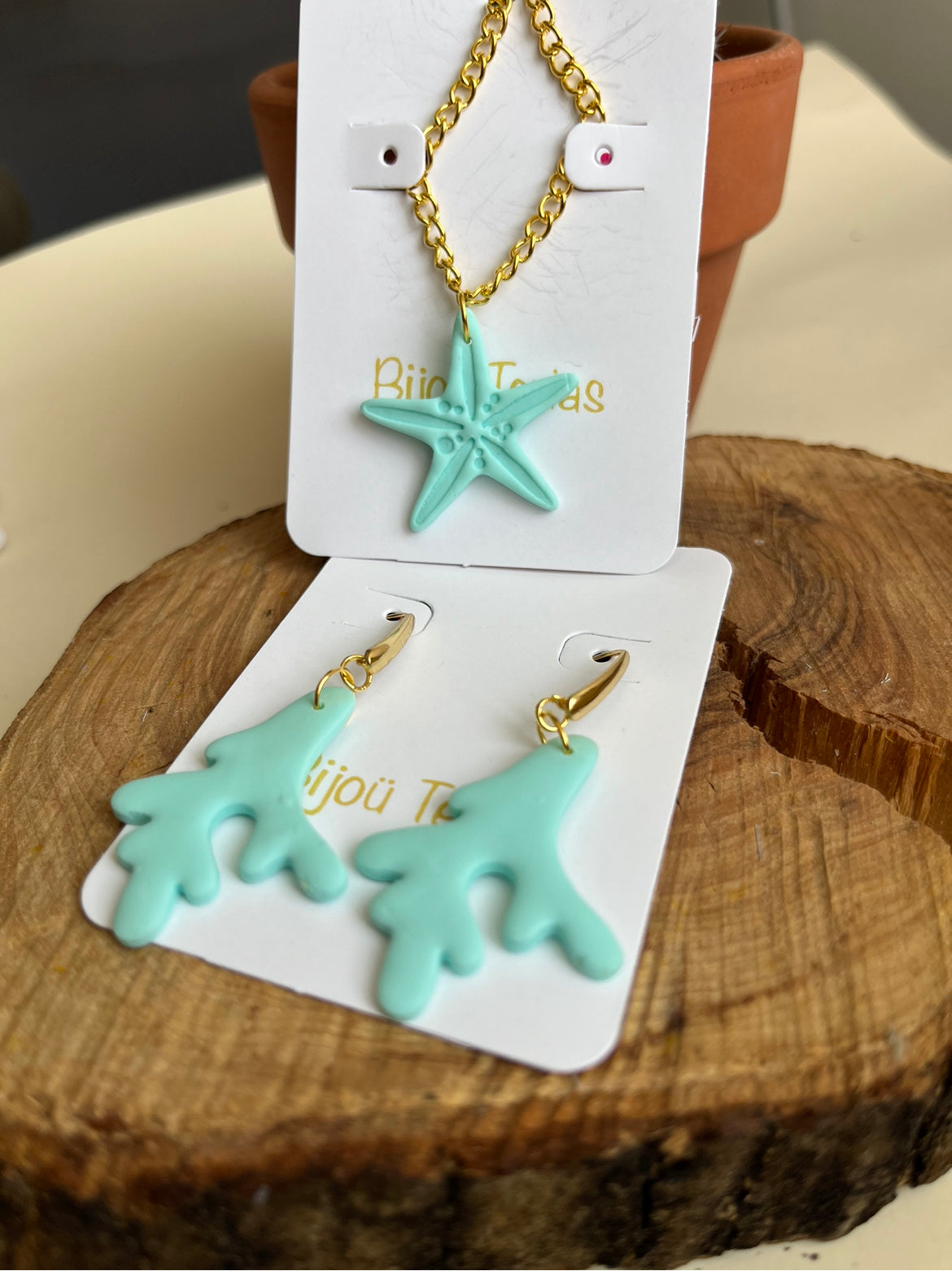 Conjunto Collar y Pendientes Estrella Mar