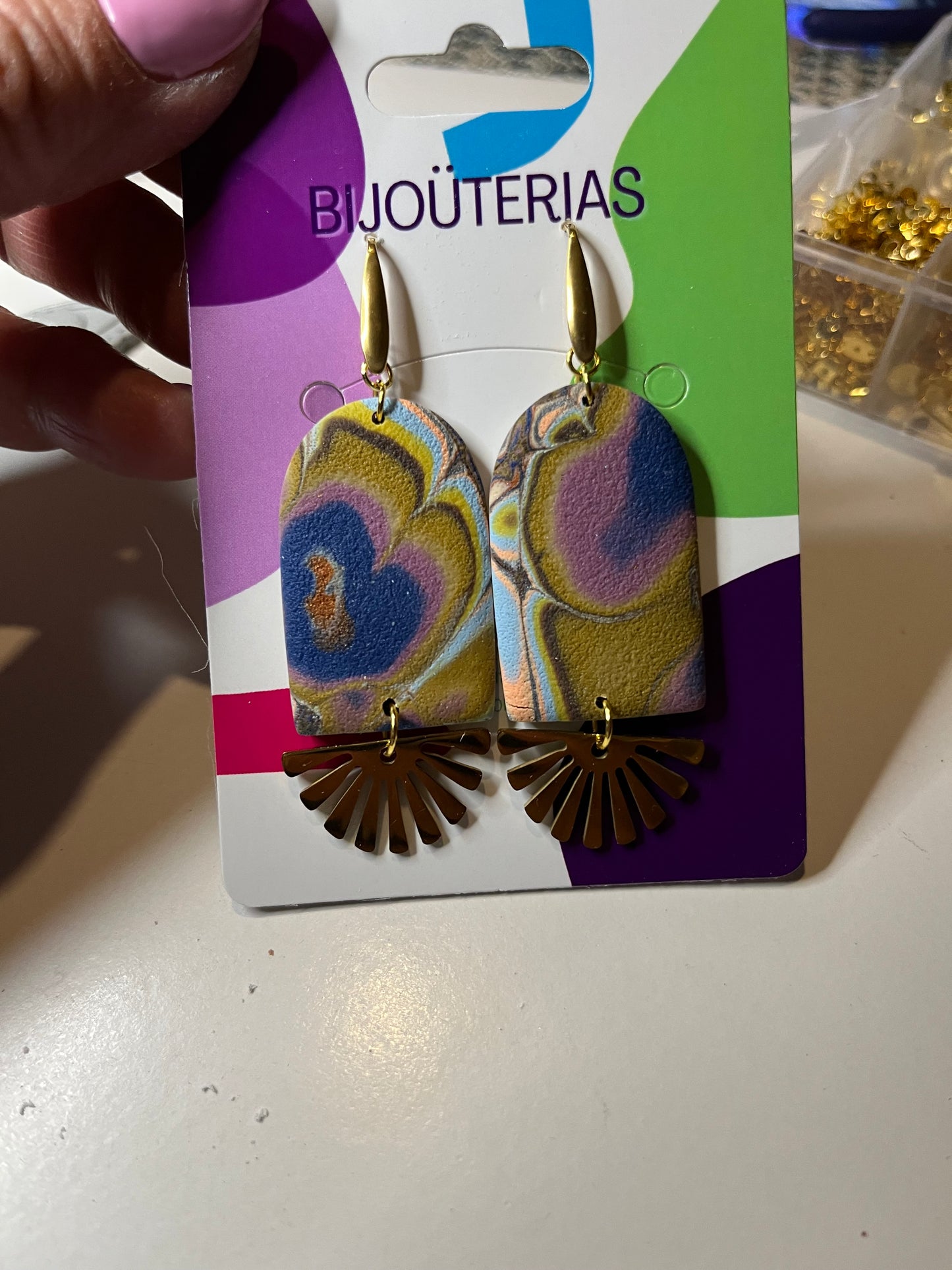 Pendientes Arcoíris Abanico