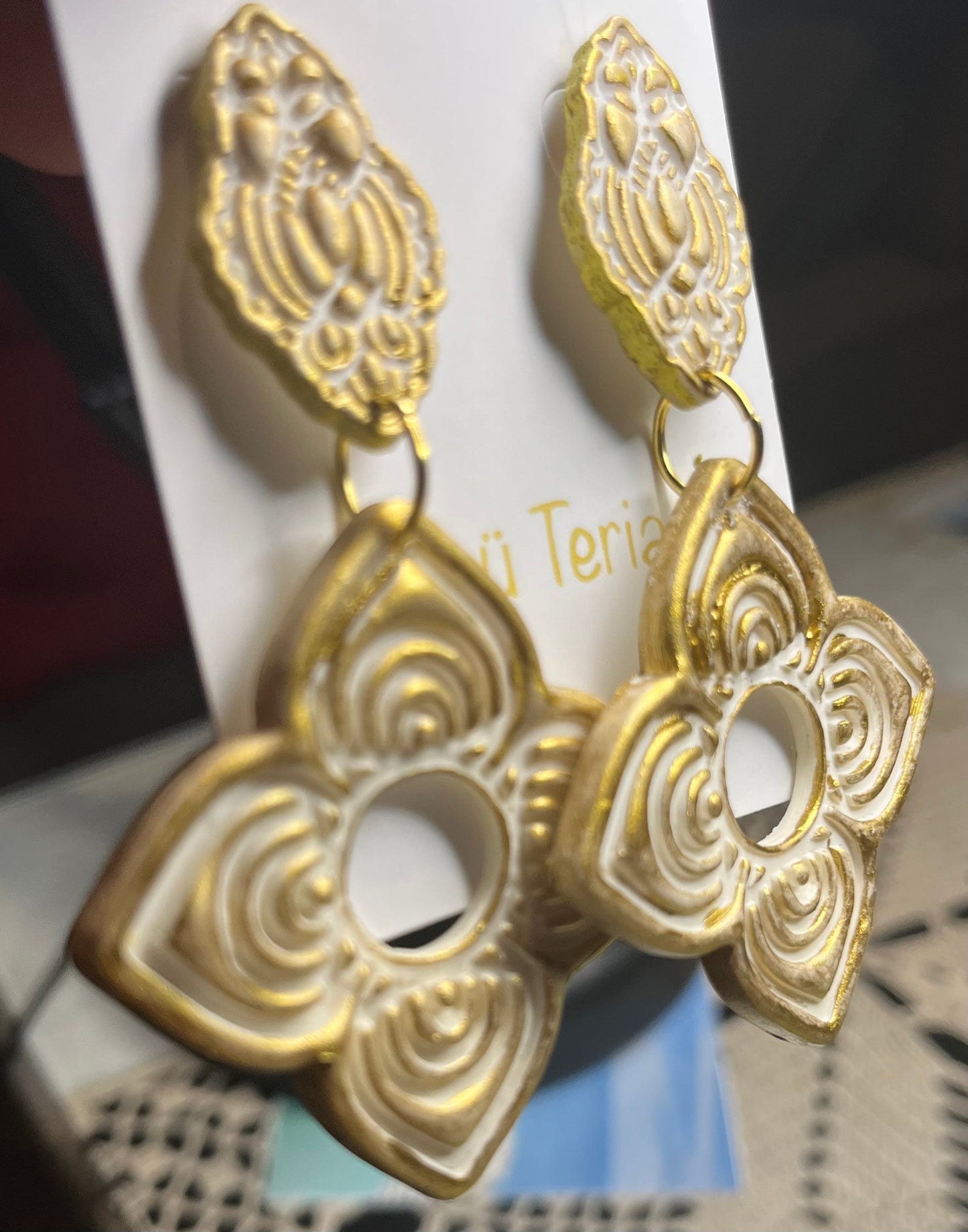 Pendiente Flor Étnica