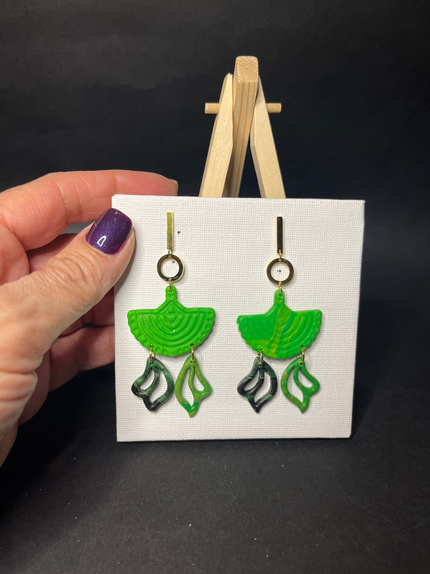 Pendiente Abanico de Hojas