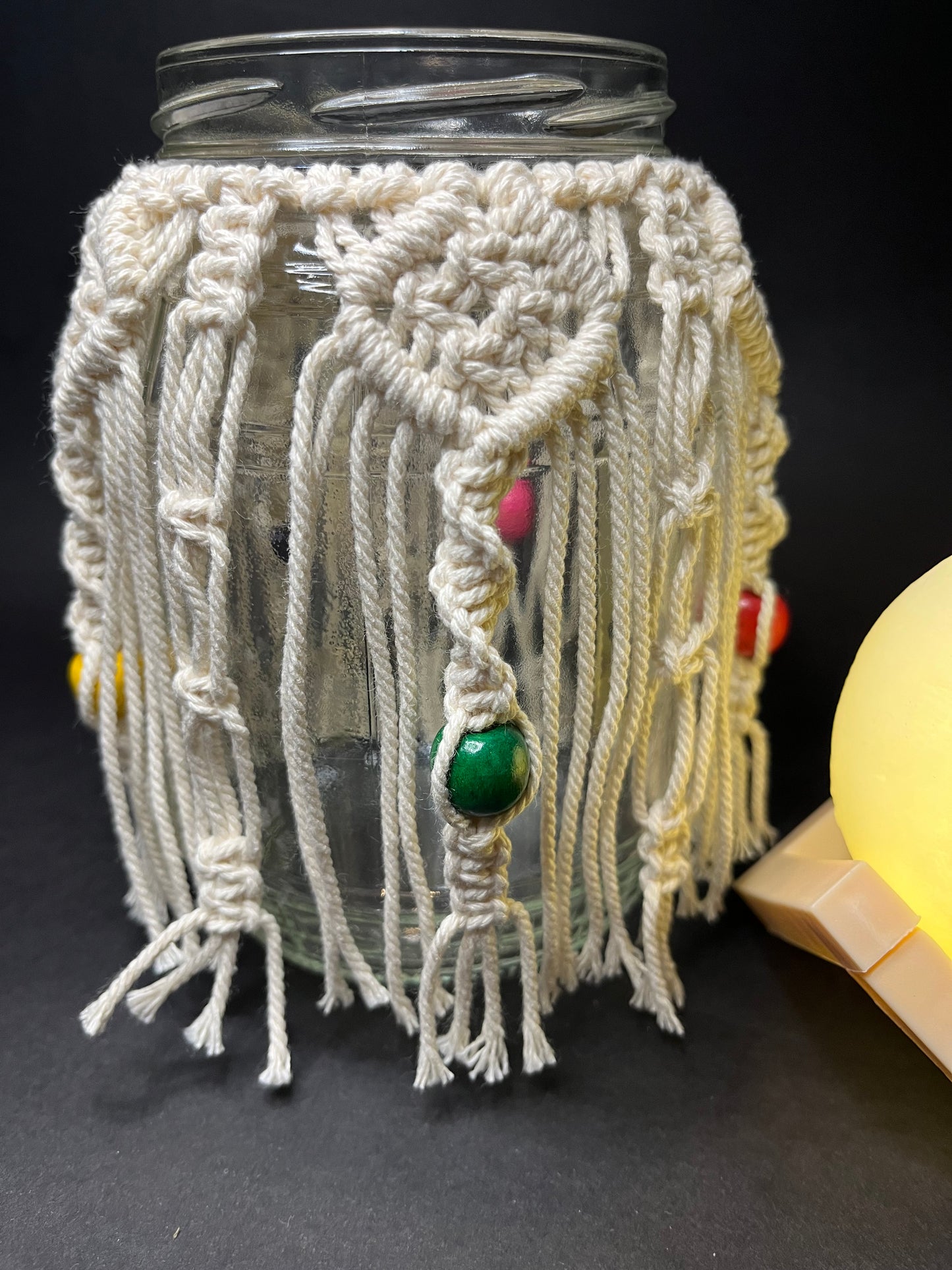 Portavelas Macramé Bohemio