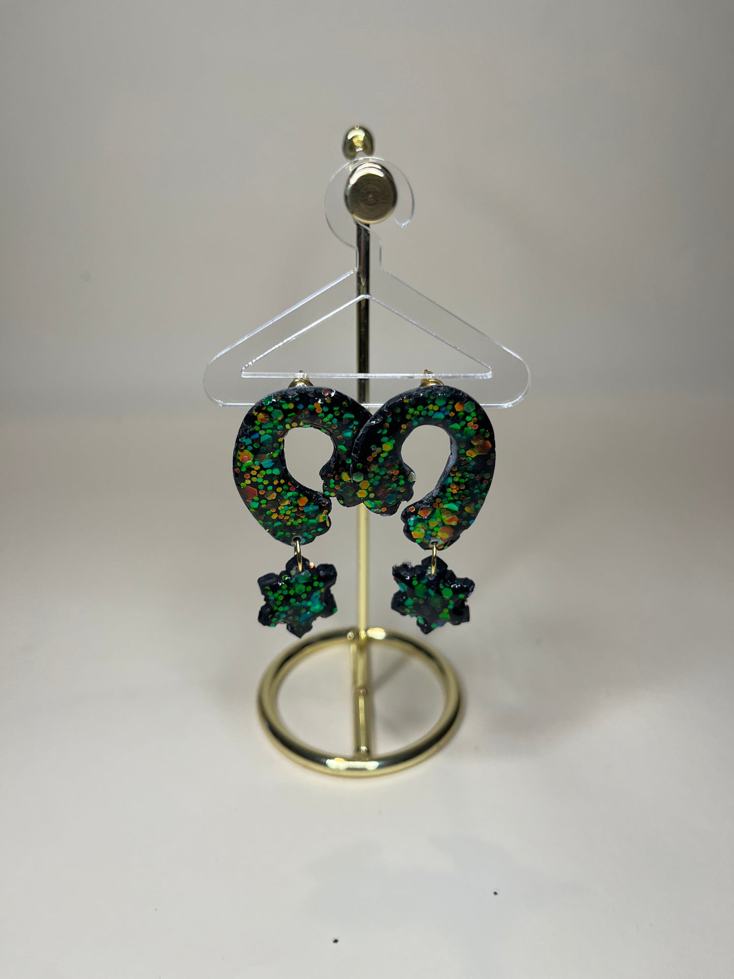 Pendientes Onda Glitter Multicolor