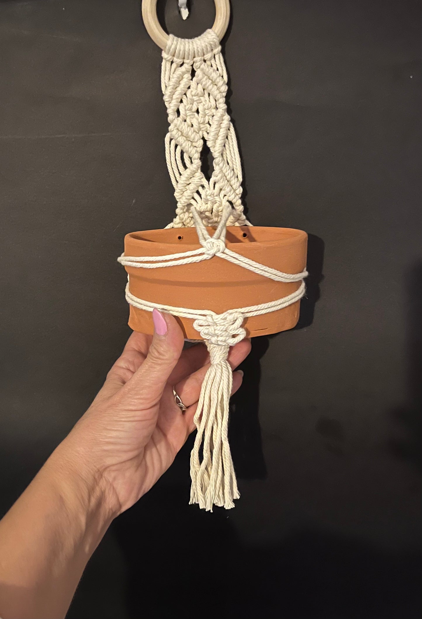 Macetero Macramé  Nudos Bohemios