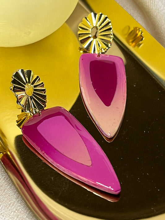 Pendiente Fusión Fucsia