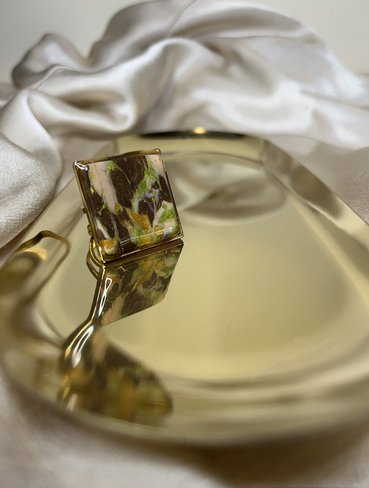 Anillo Camuflaje Cuadrado