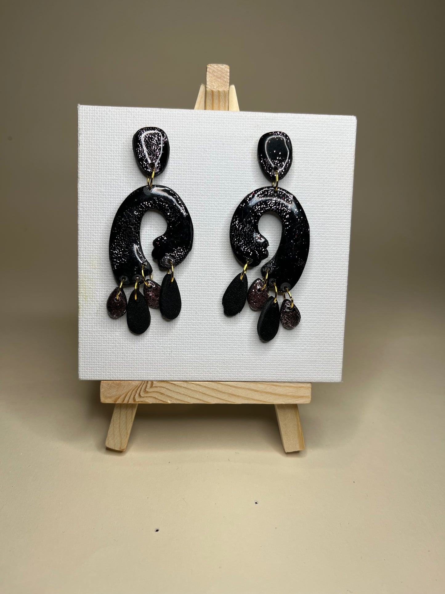 Pendientes Onda Glitter