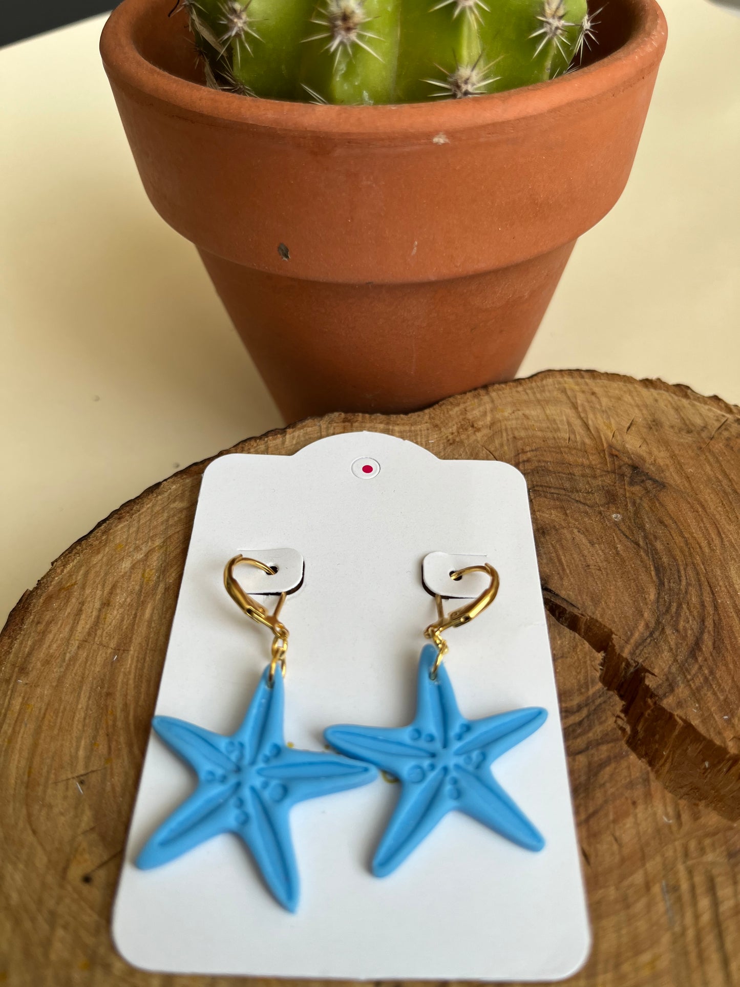 Pendiente Estrella Mar Azul