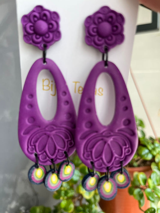 Pendientes Andalucía Morado